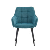 Chaise de salle à manger Oriana - Tissé bleu